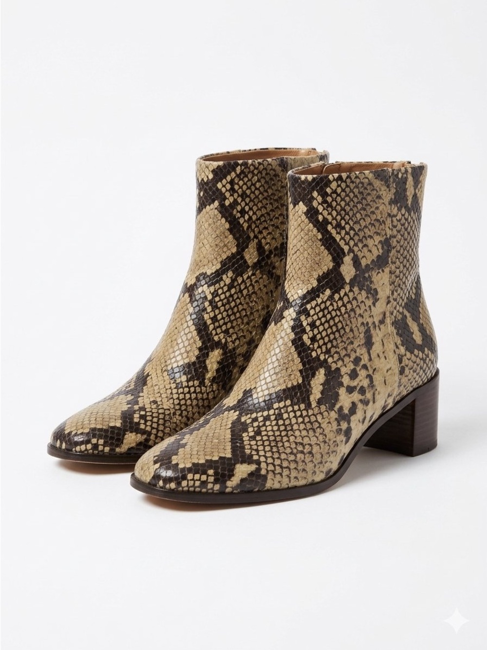 Madewell Essex Ankle Boot in Snakeskin Stamped Leather